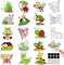 36 Pcs 18 Styles Spring Insect Magnets Crafts Color Your Own Bug Magnets DIY Spring Crafts Butterfly Ant Decoration for Home Refrigerator Car Decor Party Door Supplies